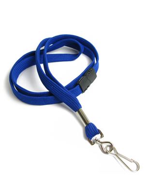 3/8 inch Royal blue breakaway lanyard with swivel j hook-blank-LRB323BRBL