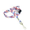 3/8 inch Patriotic pattern breakaway lanyard with swivel j hook-blank-LRB323BRBW