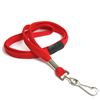 3/8 inch Red breakaway lanyard with swivel j hook-blank-LRB323BRED