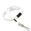 3/8 inch White breakaway lanyard with swivel j hook-blank-LRB323BWHT