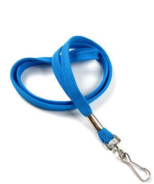 3/8 inch Light blue neck lanyards with swivel hook-blank-LRB323NLBL