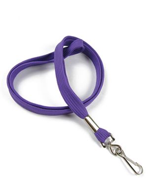 3/8 inch Purple neck lanyards with swivel hook-blank-LRB323NPRP