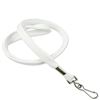 3/8 inch White neck lanyards with swivel hook-blank-LRB323NWHT