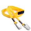 3/8 inch Dandelion double clip lanyard with safety breakaway-blank-LRB324BDDL