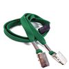 3/8 inch Green double clip lanyard with safety breakaway-blank-LRB324BGRN