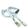 3/8 inch Gray double clip lanyard with safety breakaway-blank-LRB324BGRY