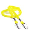 3/8 inch Yellow double clip lanyards attached clip on each end-blank-LRB324NYLW