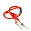3/8 inch Red double hook lanyard attached breakaway and 2 swivel hook-blank-LRB325BRED