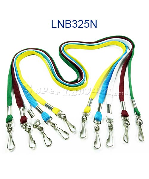Double Ended Lanyard  3/8 inch double hook lanyard attached swivel hook on  each end-blank-LRB325N