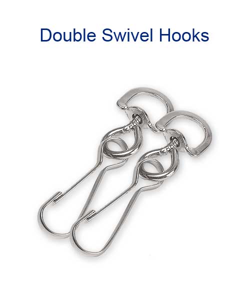 Double Ended Lanyard  3/8 inch double hook lanyard attached swivel hook on  each end-blank-LRB325N