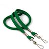 3/8 inch Green double hook lanyard with 2 swivel hook-blank-LRB325NGRN