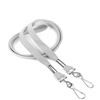 3/8 inch Gray double hook lanyard with 2 swivel hook-blank-LRB325NGRY