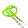 3/8 inch Lime green double hook lanyard with 2 swivel hook-blank-LRB325NLMG