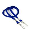 3/8 inch Royal blue double hook lanyard with 2 swivel hook-blank-LRB325NRBL