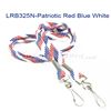3/8 inch Patriotic pattern double hook lanyard with 2 swivel hook-blank-LRB325NRBW