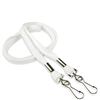 3/8 inch White double hook lanyard with 2 swivel hook-blank-LRB325NWHT