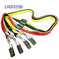 3/8 inch Breakaway lanyard with swivel j hook and metal clip-blank-LRB329B