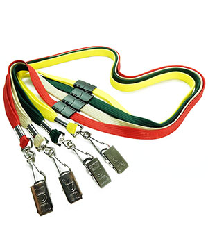 3/8 inch Breakaway lanyard with swivel j hook and metal clip-blank-LRB329B