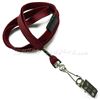 3/8 inch Maroon ID clip lanyard attached breakaway and swivel hook with clip-blank-LRB329BMRN