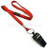 3/8 inch Red whistle lanyard with safety breakaway-blank-LRB32WBRED