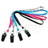 3/8 inch Sports lanyard attached keyring with whistle--LRB32WN