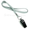 3/8 inch Gray whistle lanyard-blank-LRB32WNGRY