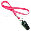 3/8 inch Hot pink whistle lanyard-blank-LRB32WNHPK