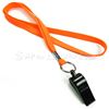 3/8 inch Neon orange whistle lanyard-blank-LRB32WNNOG