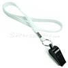 3/8 inch White whistle lanyard-blank-LRB32WNWHT