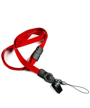 The single color safety mobile phone clip lanyard with swivel clip and mobile phone keeper.
