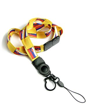 The single color Slovakia flag lanyards with cellphone keepers and key rings.