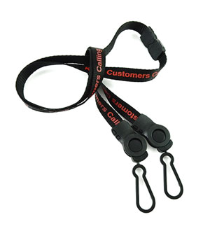 LTP04D6B Customized Double Hook Lanyard