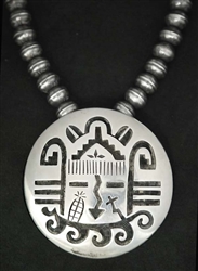 NORMAN HONIE SR. HOPI OVERLAY NECKLACE