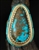 DON JUAN JOHNSON MORENCI TURQUOISE 14K GOLD RING