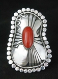 LOVELY MARCO BEGAY CORAL RING