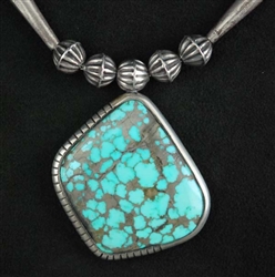 LOVELY MARY MARIE YAZZIE #8 TURQUOISE NECKLACE
