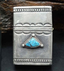 Vintage Knifewing #8 Turquoise Zippo Lighter