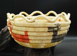 Hopi Coil Basket, Deer Design c. 1960
