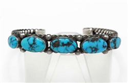 Pretty Vintage Morenci Turquoise Row Bracelet