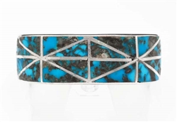 Vintage Morenci Turquoise Channel Inlaid Bracelet