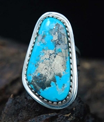 TOMMY JACKSON MORENCI PYRITE TURQUOISE RING