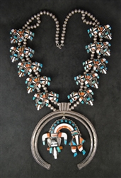 ARNOLD CELLICION ZUNI RAINBOWMAN NECKLACE