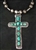HORACE IULE SILVER CAST CROSS WITH OLD SILVER BEADS