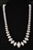 LEO YAZZIE SILVER PEARL BEAD NECKLACE