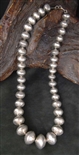 LOVELY NAVAJO SILVER PEARL BEAD NECKLACE