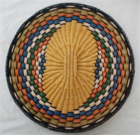 Hopi Wicker Plaque Geometric Design