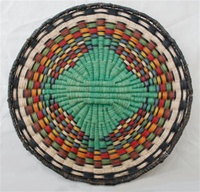 Hopi Wicker Plaque Geometric Design