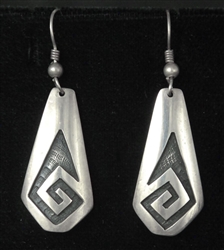 BERNARD DAWAHOYA HOPI OVERLAY EARRINGS