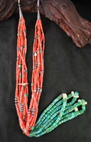 LOVELY MEDITERRANEAN CORAL #8 JACLA NECKLACE