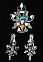 EARLY ZUNI KNIFEWING BOLO & TIPS